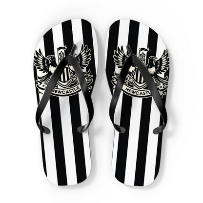 Newcastle United B&W Crest Flip Flops