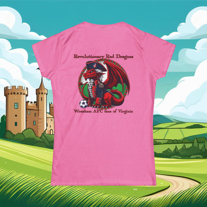 Revolutionary Red Dragons Front & Back Logo Women's Softstyle Tee