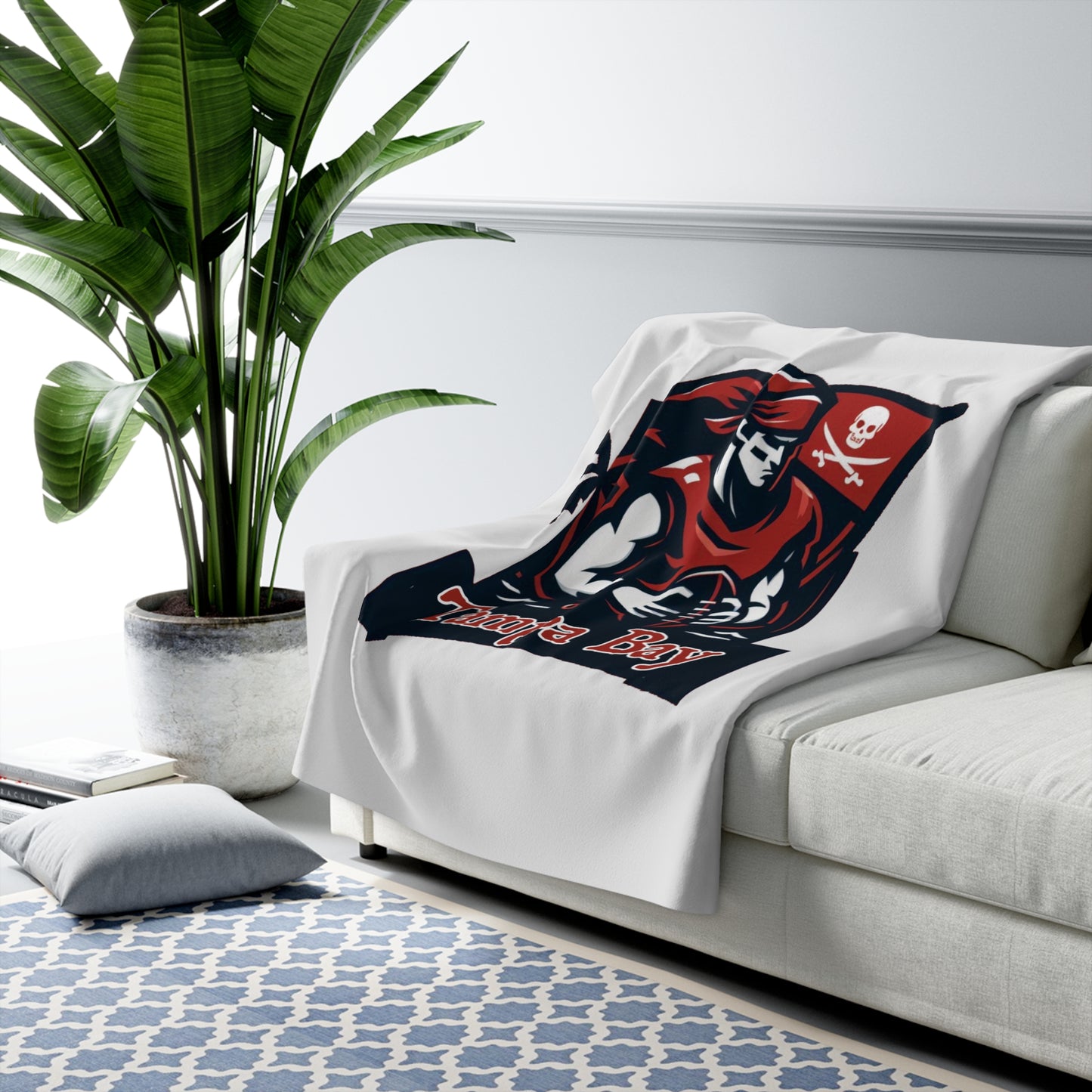 Tampa Bay Football Player Sherpa Fleece Blanket