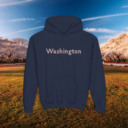 Washington Cherry Blossom Design Youth Hoodie