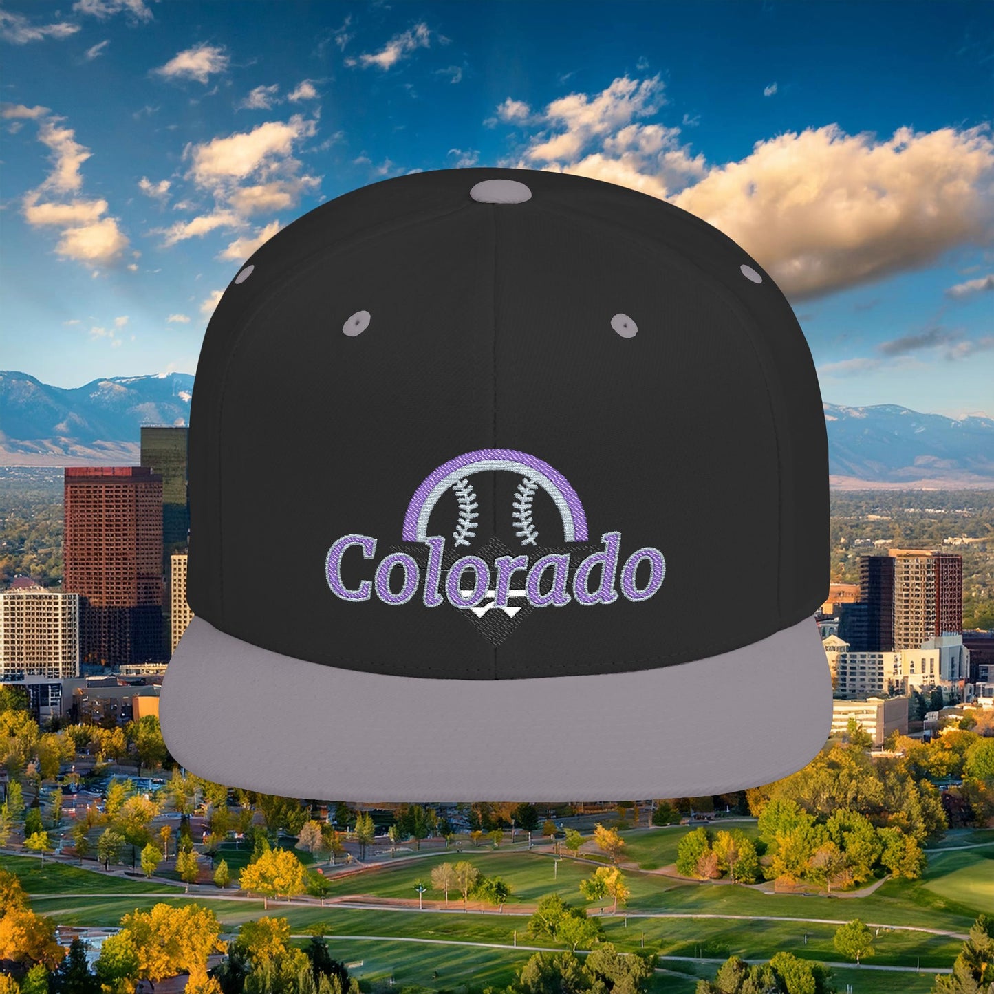 Colorado Mountain Baseball Flat Bill Snapback
