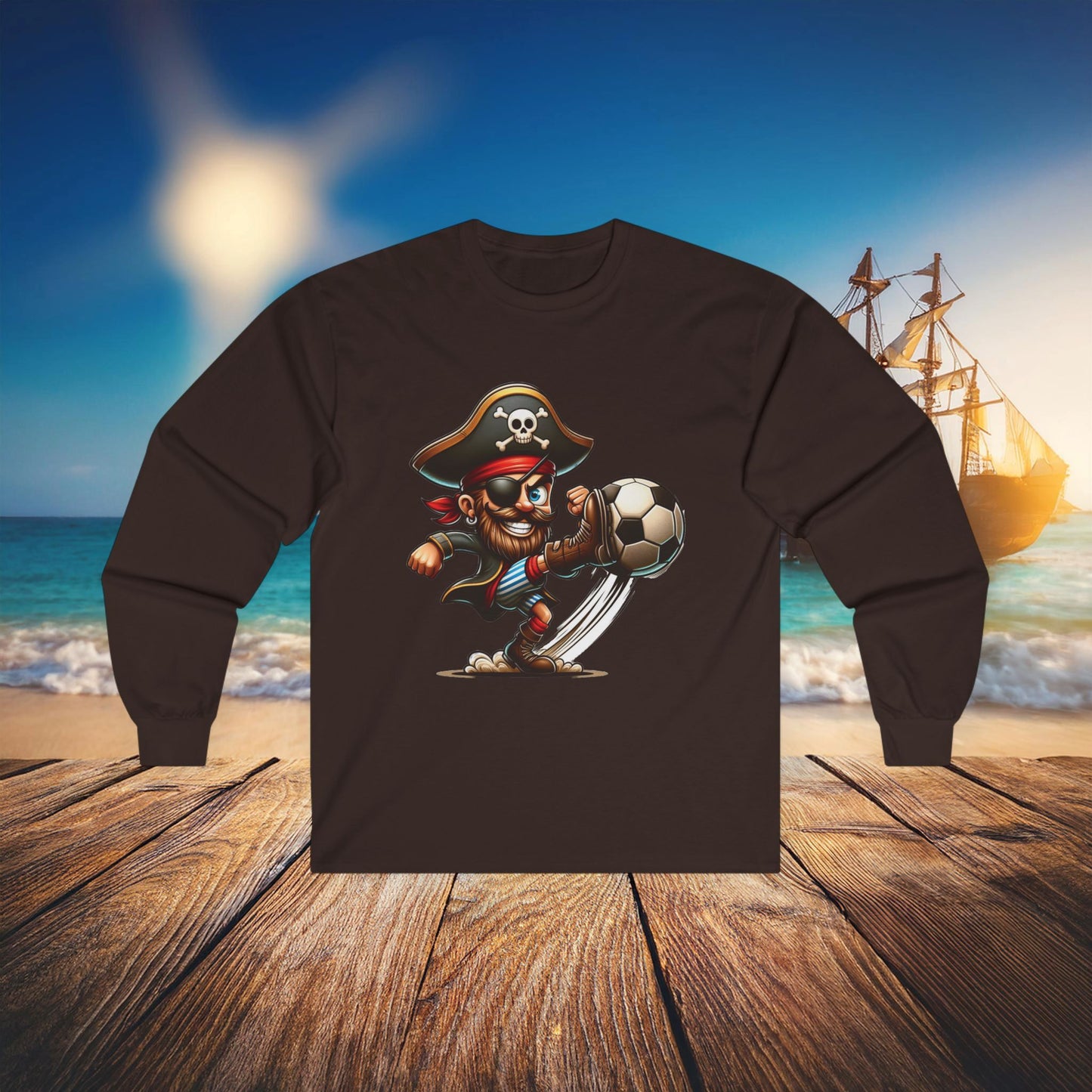 St Pauli Pirate Soccer Long Sleeve Tee