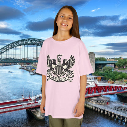 Newcastle United B&W Crest Kids Tee