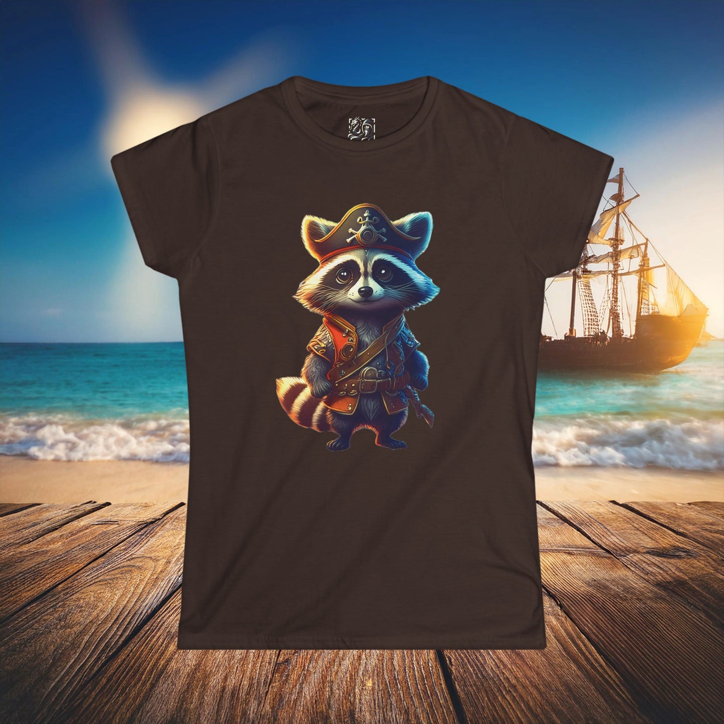 Raccoon Pirate Women's Softstyle Tee