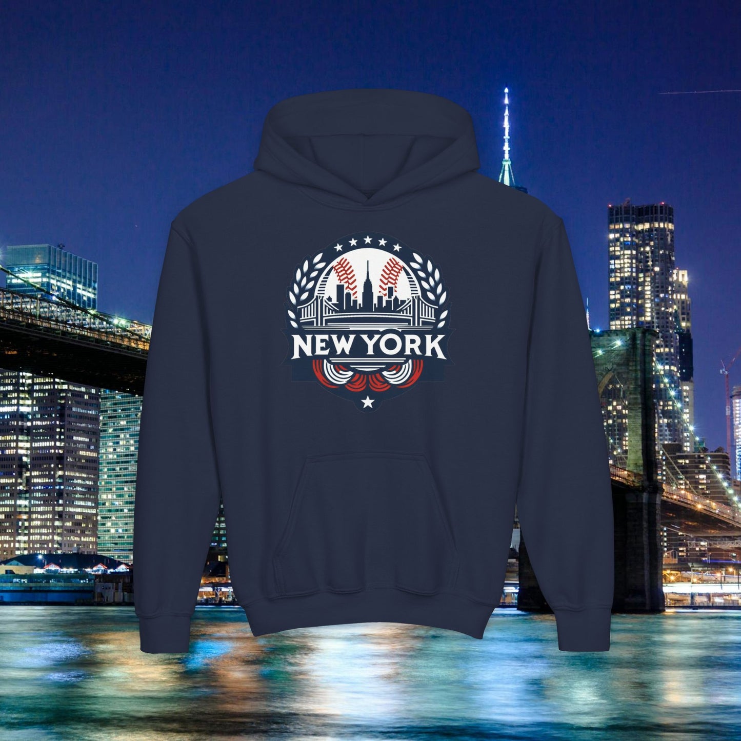 New York Bronx Baseball Youth Hoodie