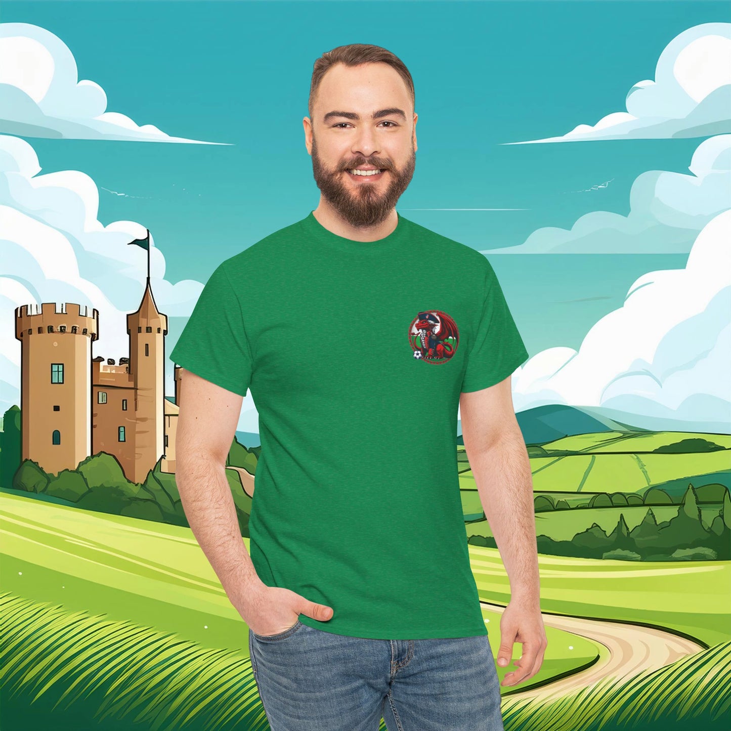 Revolutionary Red Dragons Front & Back Logo Tee