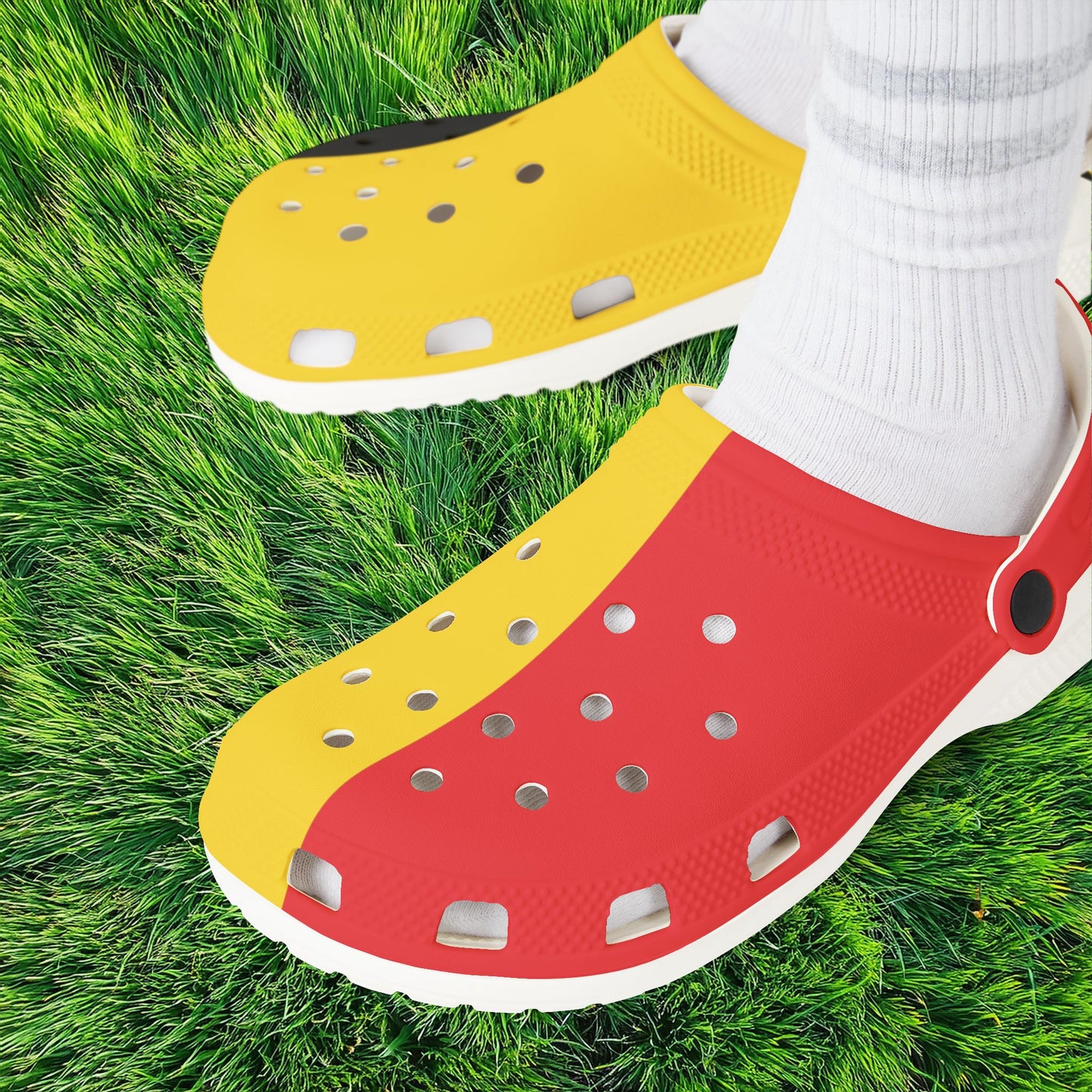 The Belgian Flag Foam Clogs
