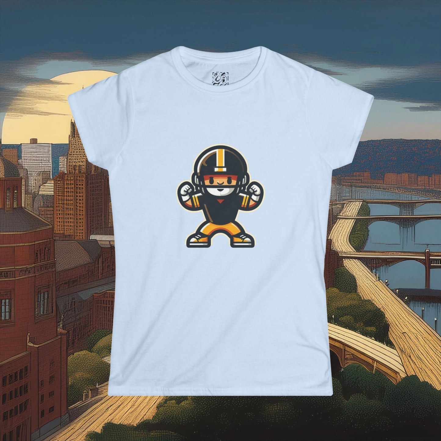 Mini Pittsburgh Football Player Women's Softstyle Tee