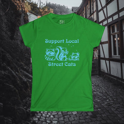 Support Local Street Cats Women's Softstyle Tee