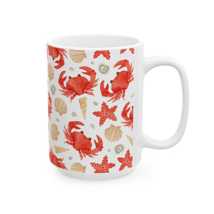 Coastal Crab Ceramic Mug (11oz/15oz)