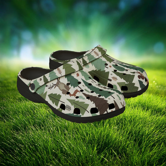 Forest Pattern Foam Clogs