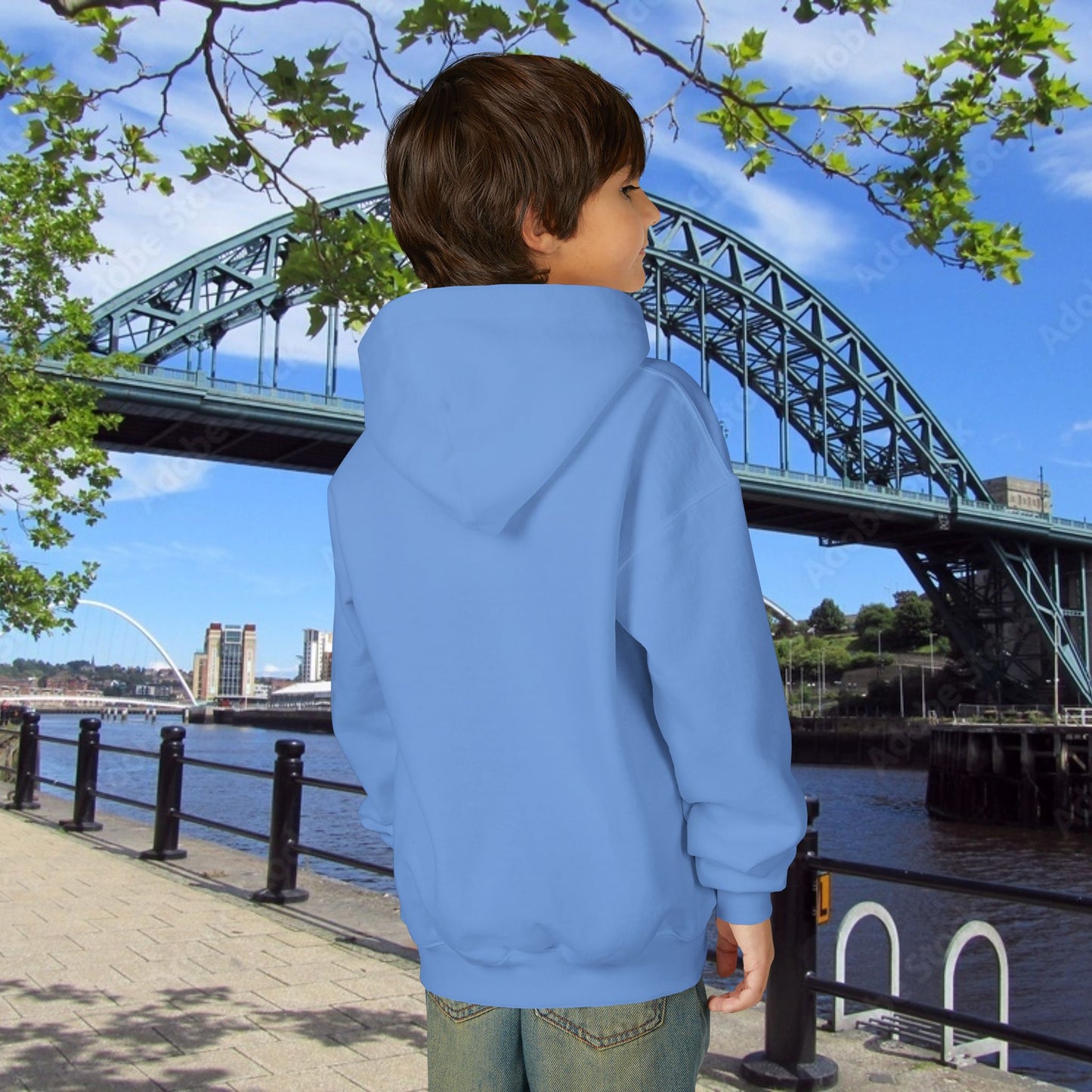 Newcastle United B&W Crest Youth Hoodie