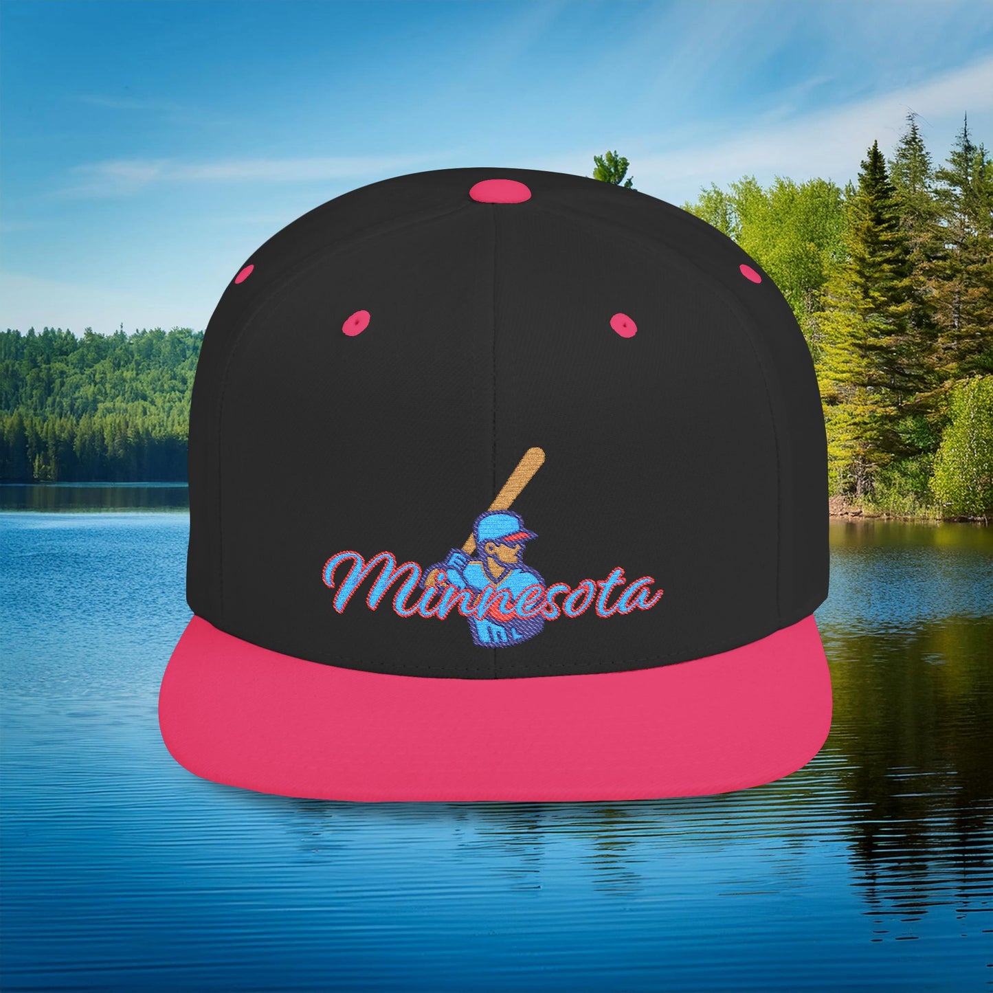Minnesota Baseball Logo Flat Bill Snapback