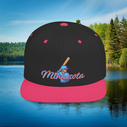 Minnesota Baseball Logo Flat Bill Snapback