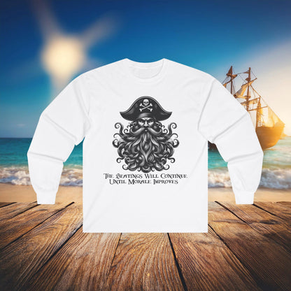 "Beatings Will Continue" Pirate Long Sleeve Tee