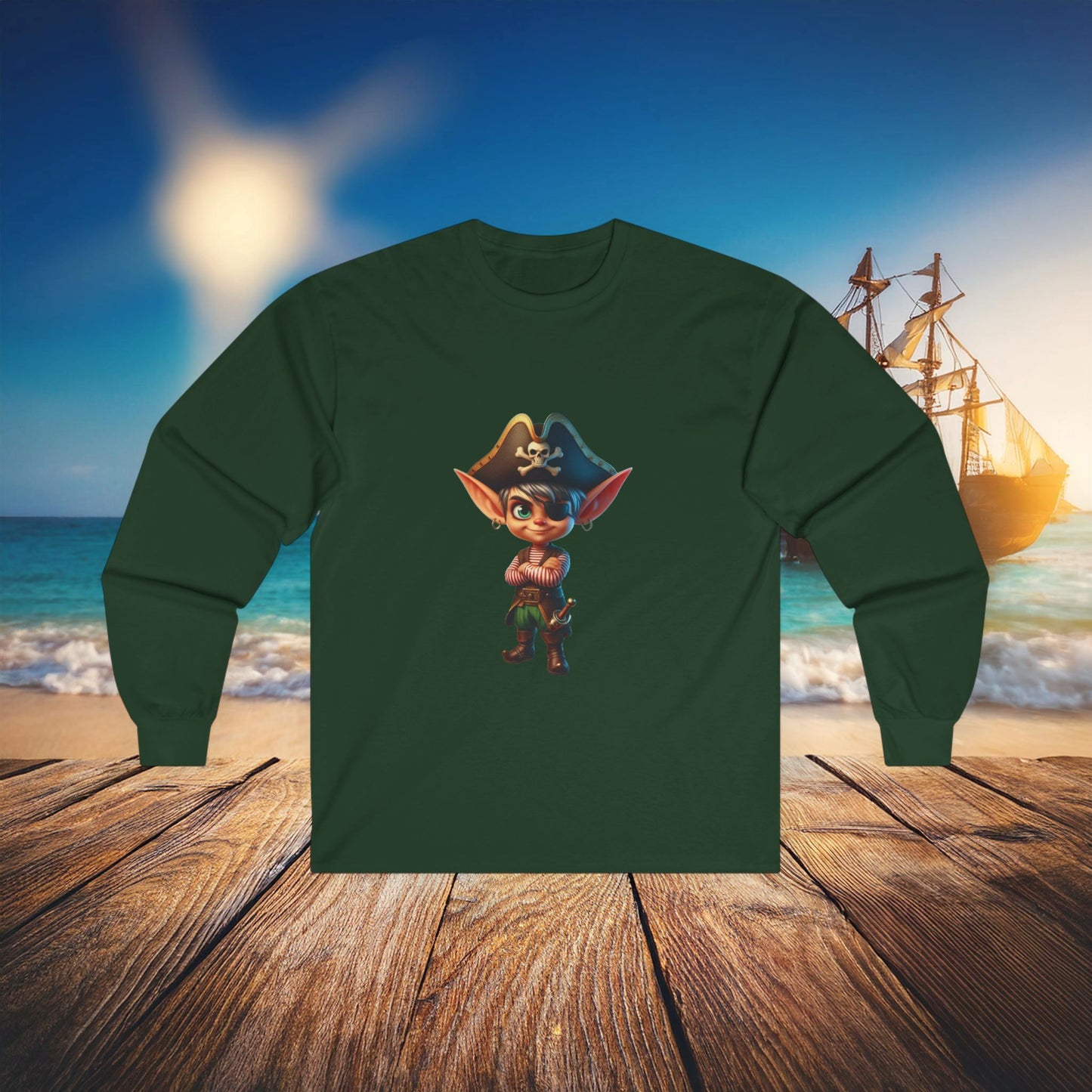 Elf Pirate Long Sleeve Tee