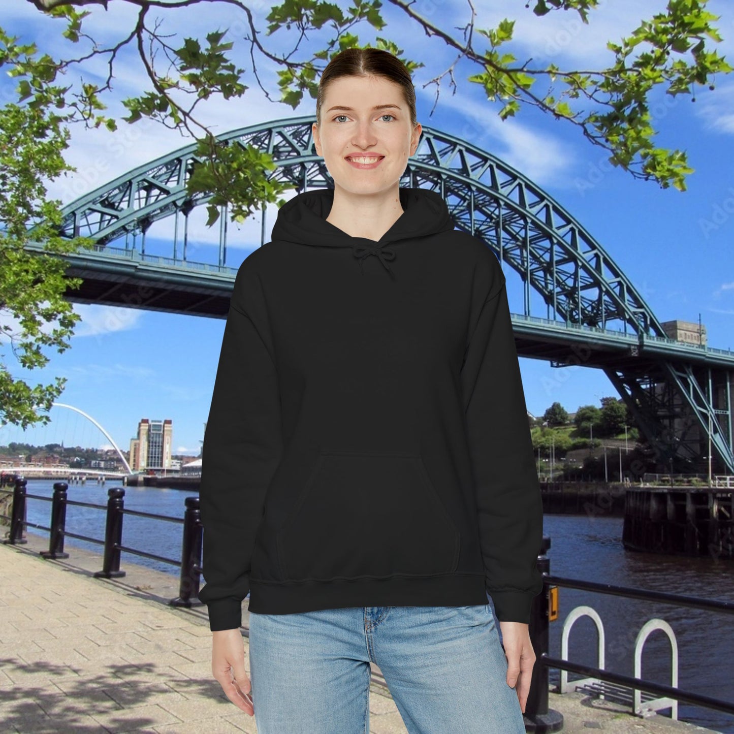 Newcastle United B&W Crest Hoodie