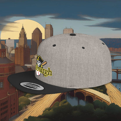 Pittsburgh Baseball Logo Flat Bill Snapback