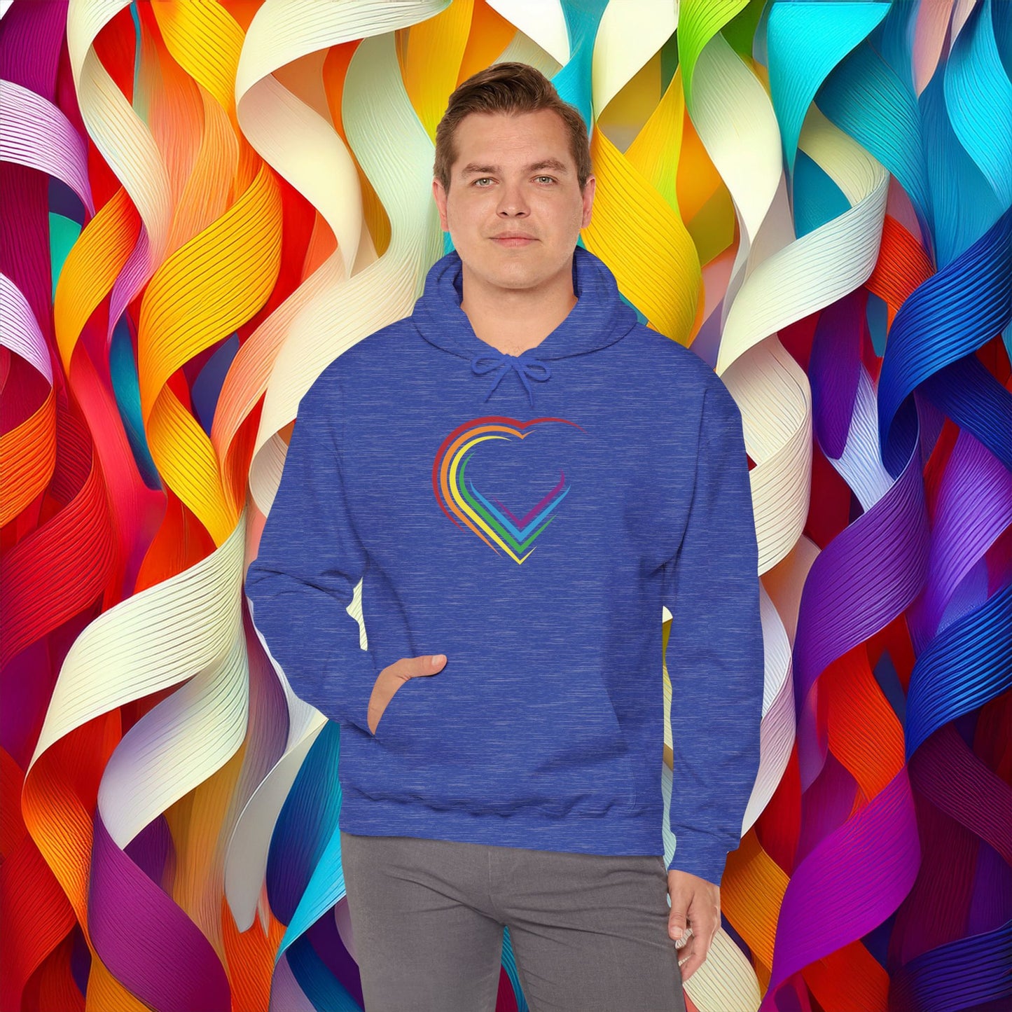 Rainbow Heart Unisex Hoodie