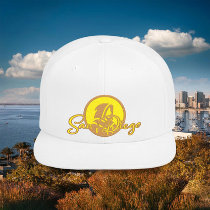 San Diego Baseball Logo Flat Bill Snapback