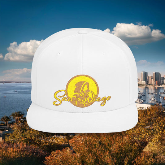 San Diego Baseball Logo Flat Bill Snapback