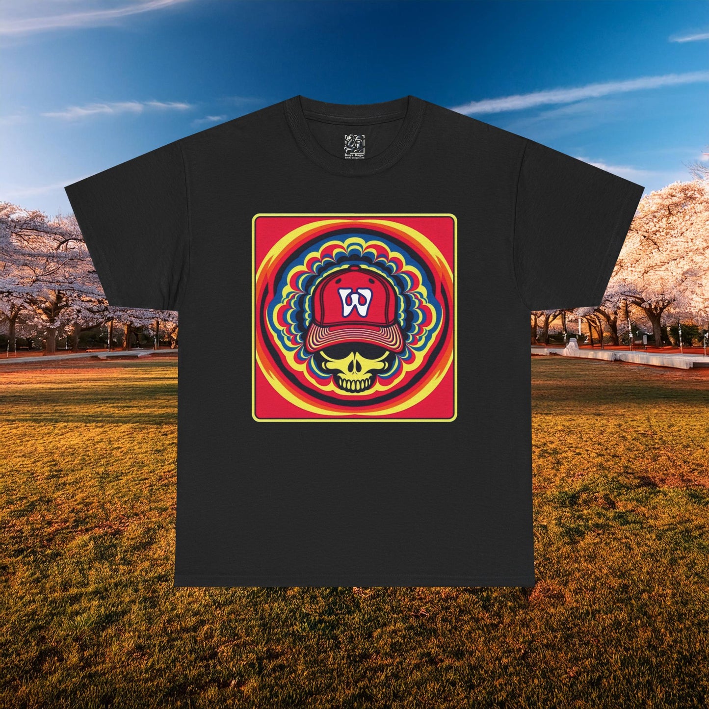 Psychedelic Funky W Skull Tee