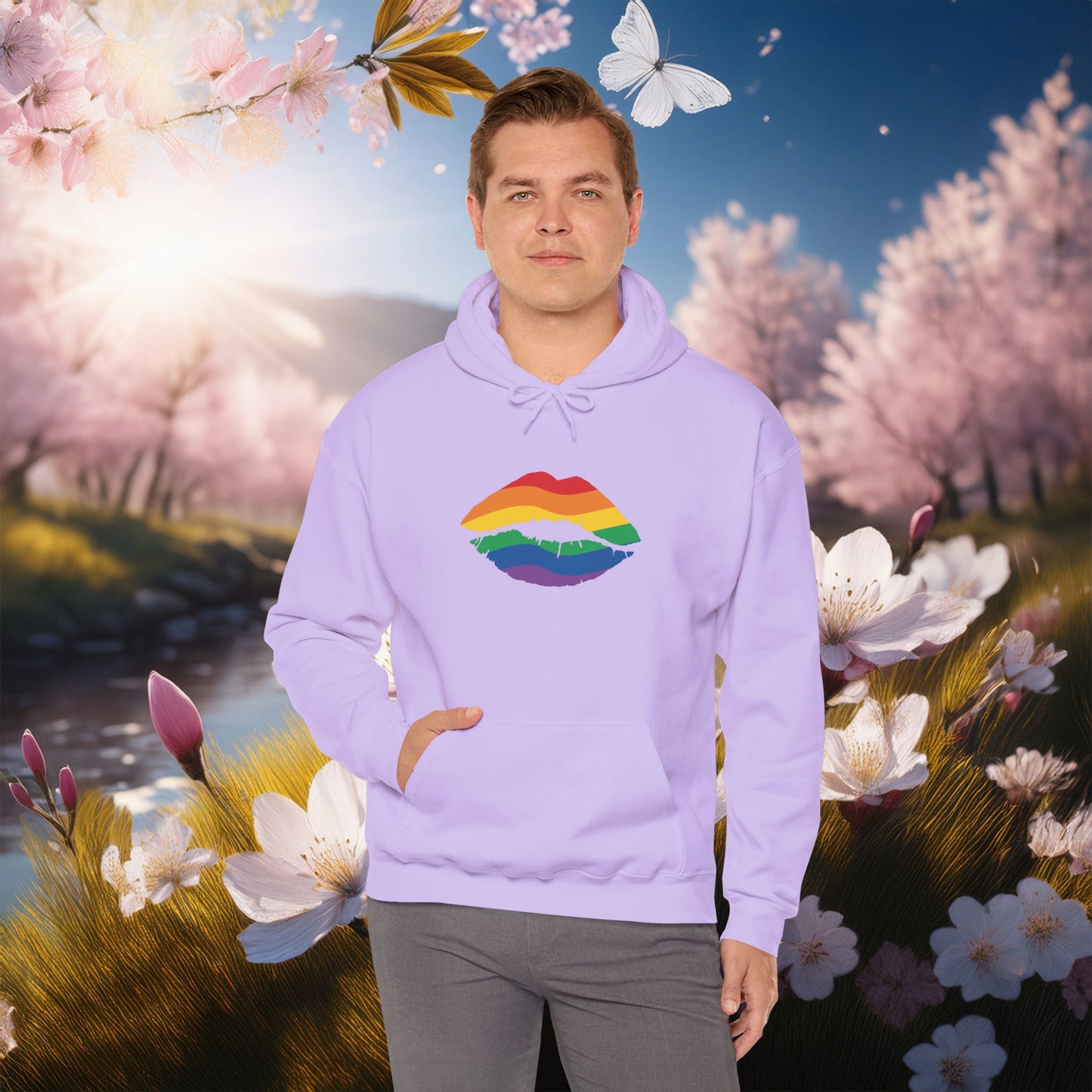 Rainbow Kiss Unisex Hoodie
