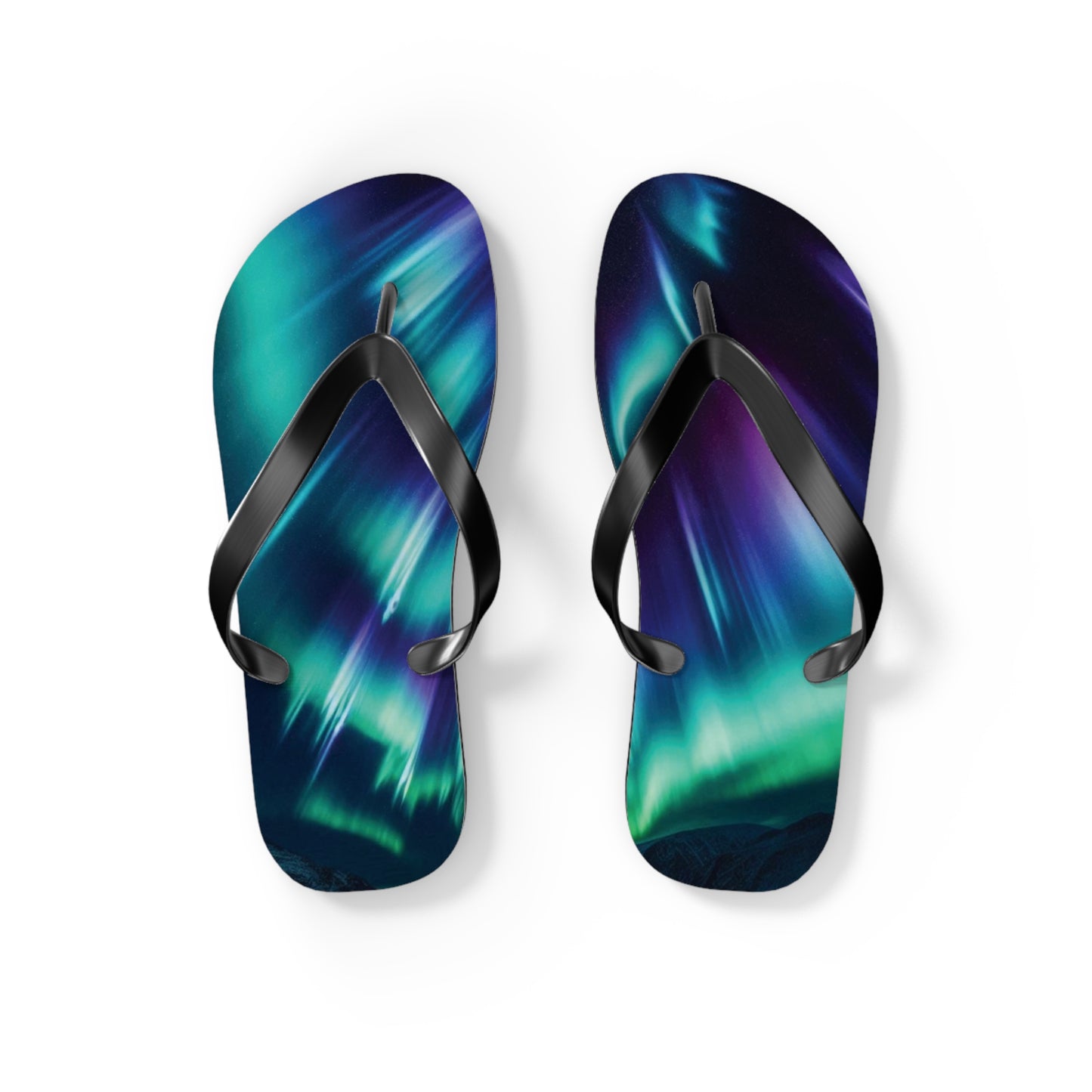 Northern Lights Flip Flops