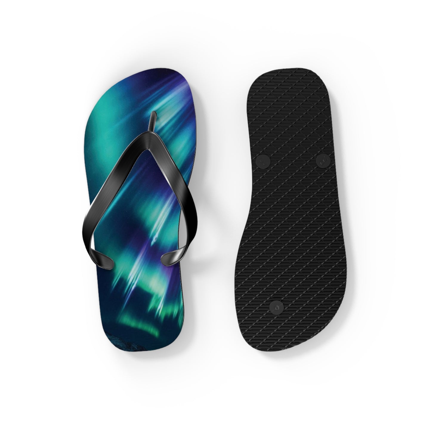 Northern Lights Flip Flops