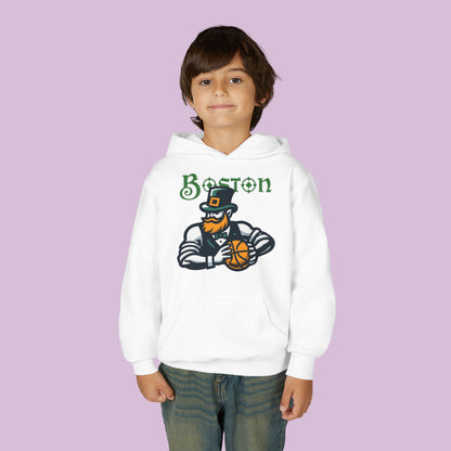 Boston Basketball Design Youth Hoodie