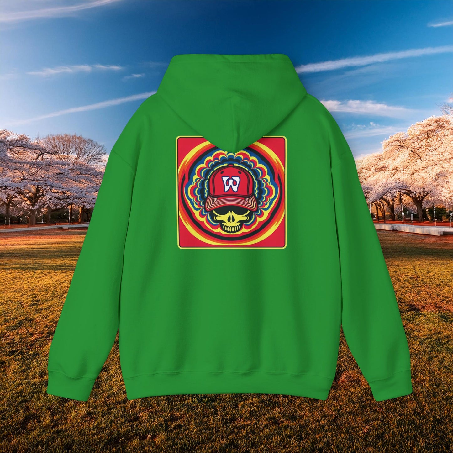 Psychedelic Funky W Skull Hoodie