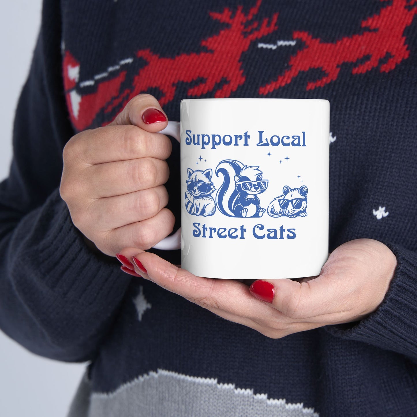 Support Local Street Cats Ceramic Mug (11oz/15oz)