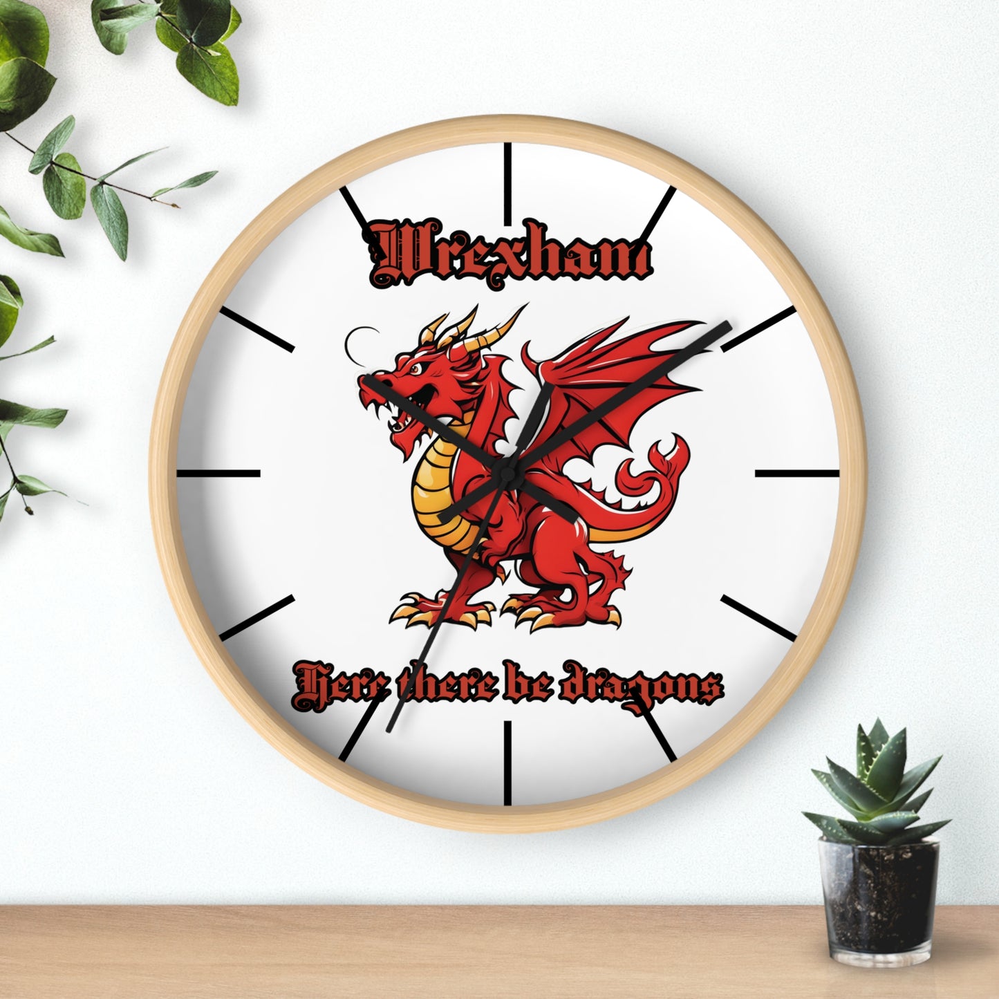Wrexham Dragon Wall Clock