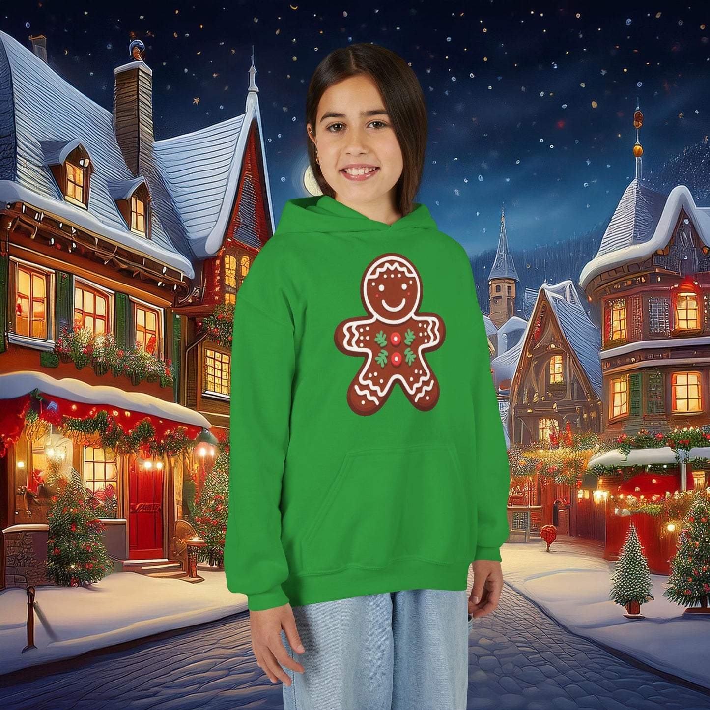 Gingerbread Man Youth Hoodie