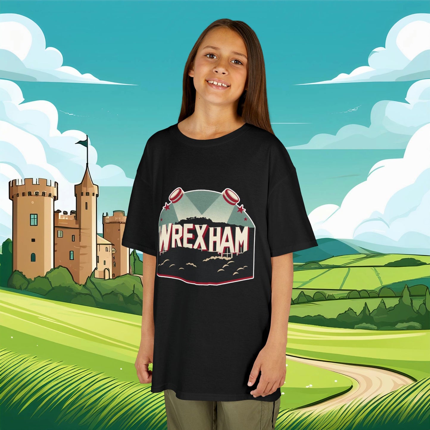 Wrexham Hollywood Sign Kids Tee