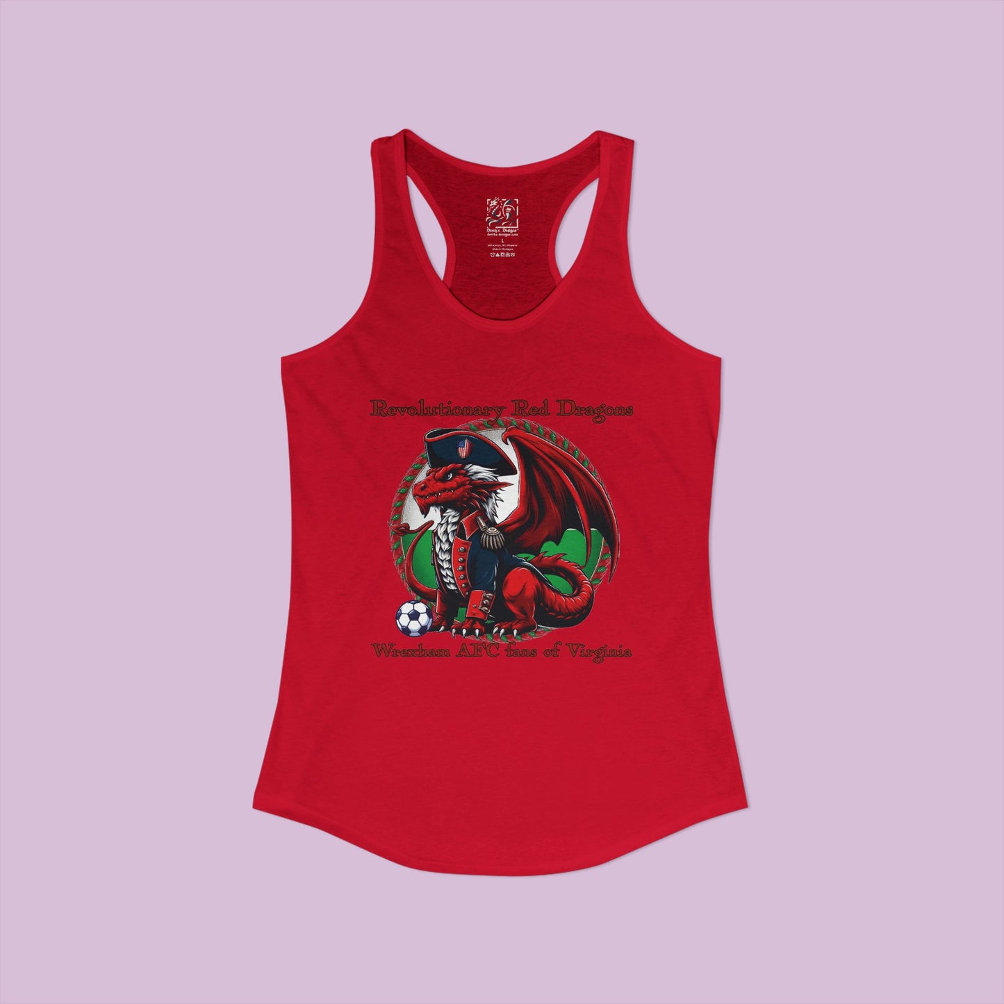 Revolutionary Red Dragons Logo Women's Racerback Tank