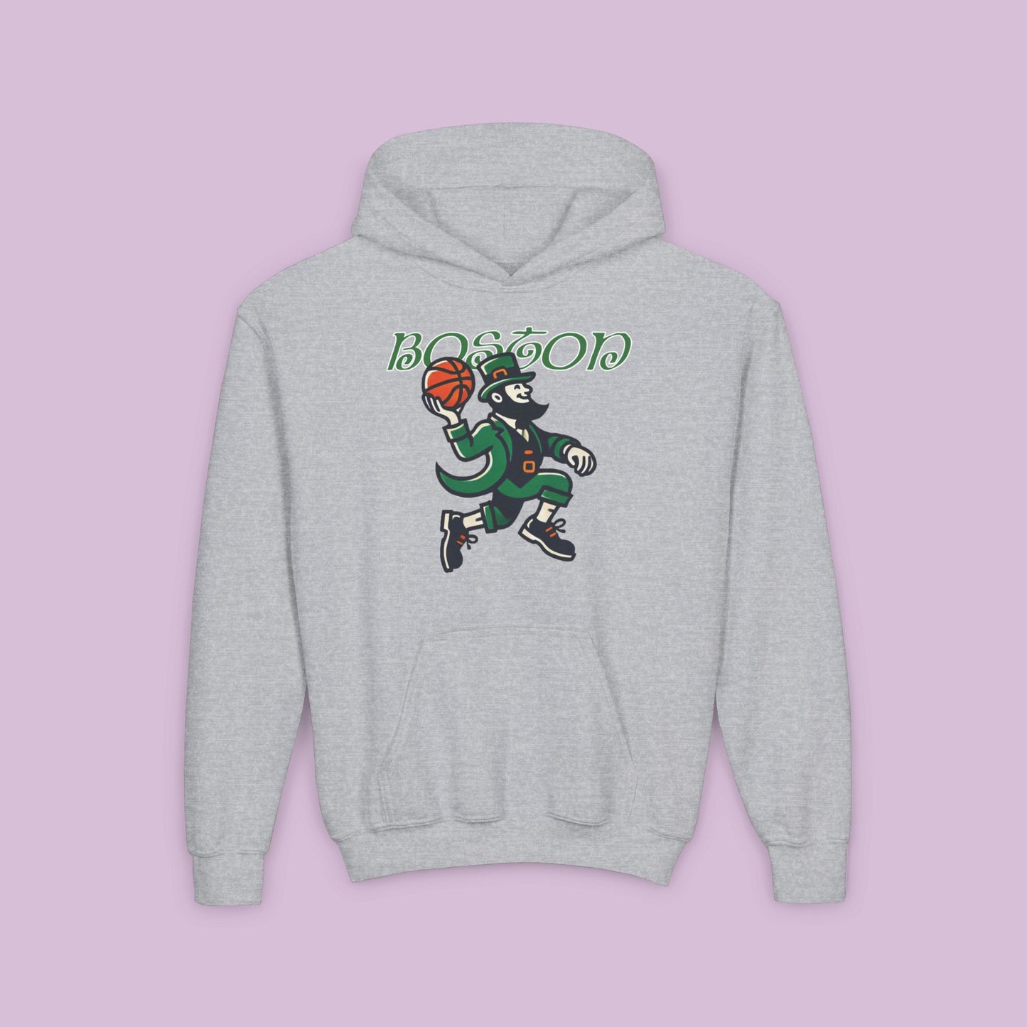 Boston Basketball Logo Youth Hoodie