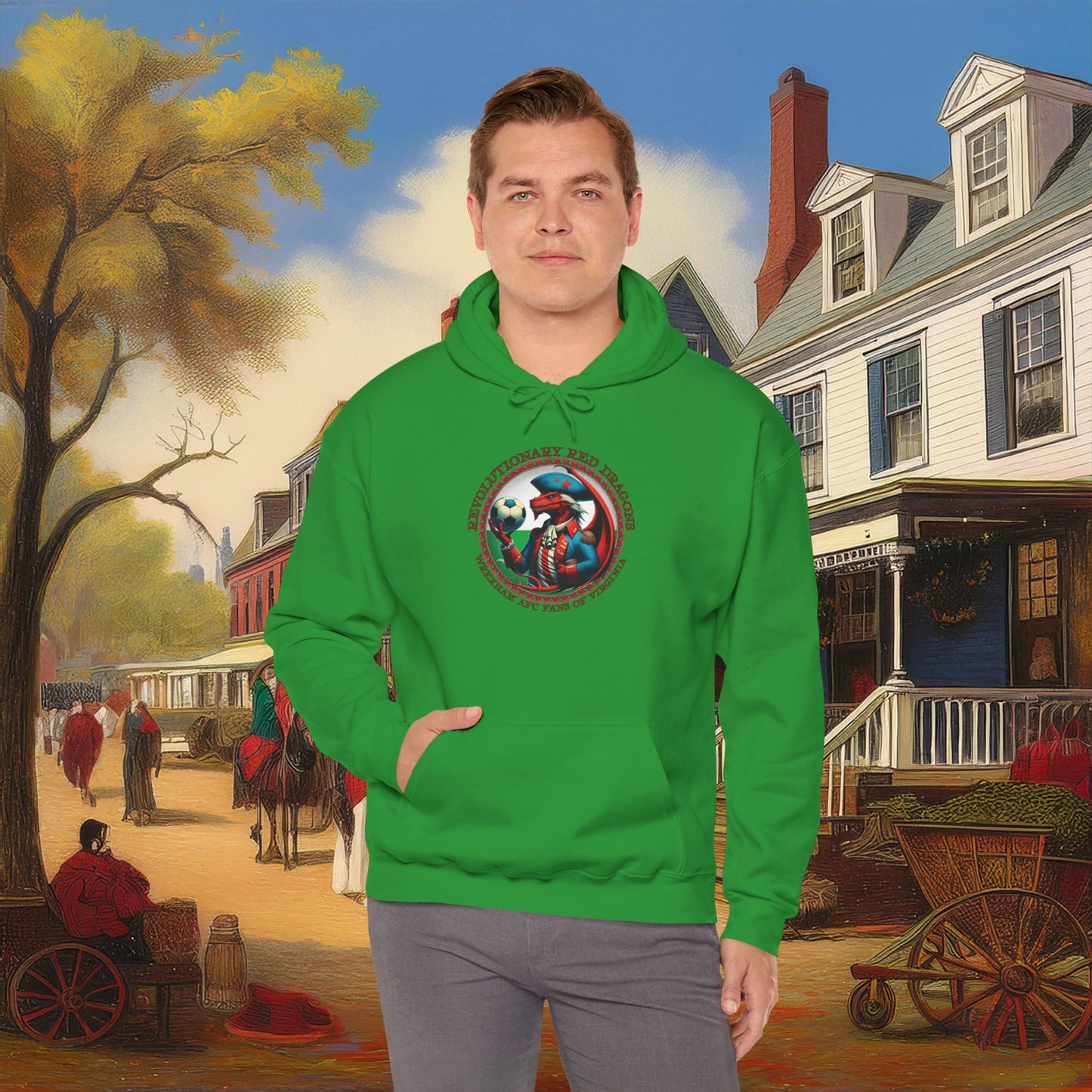 Revolutionary Red Dragons Crest Hoodie - Alternate