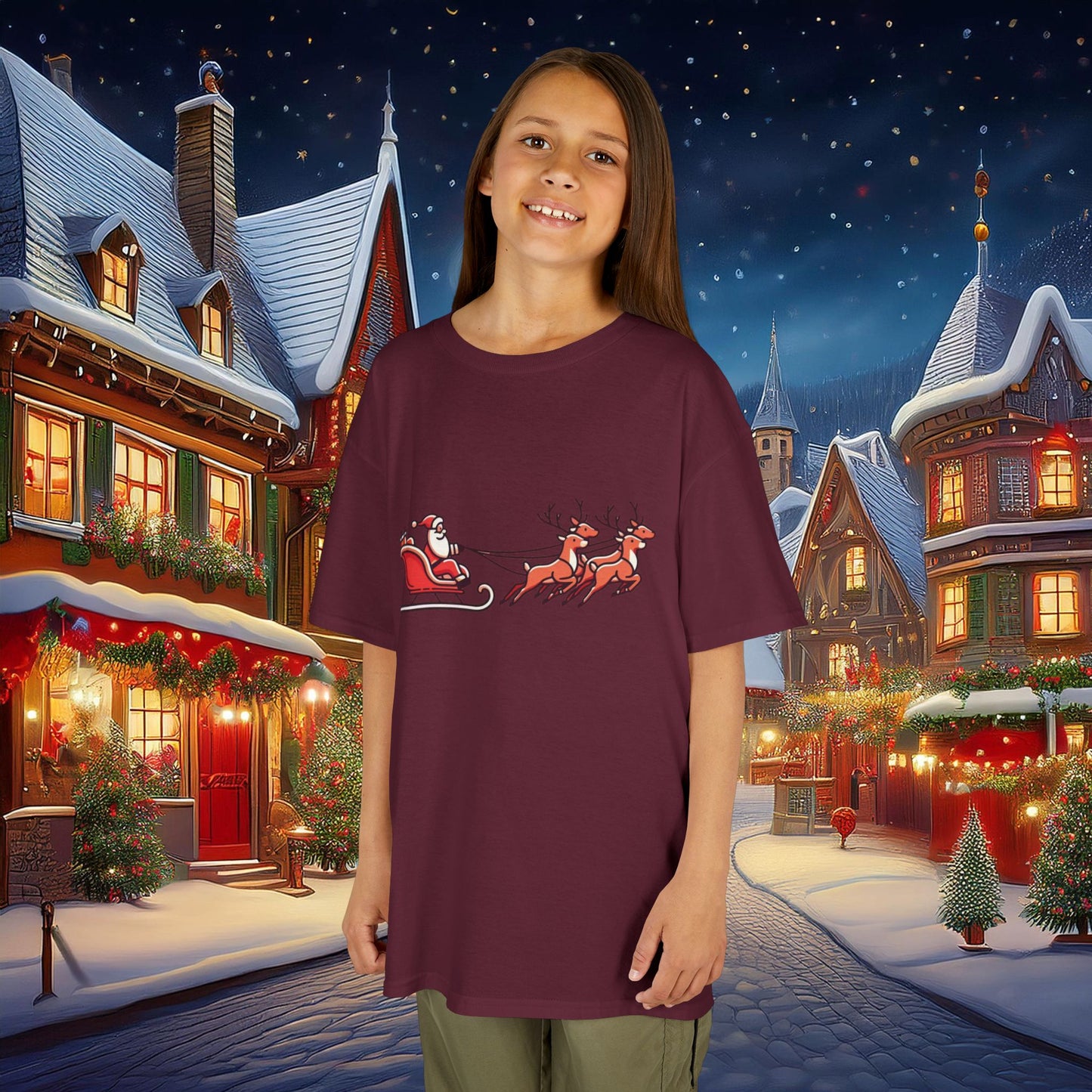 Santa's Sleigh Kids Tee