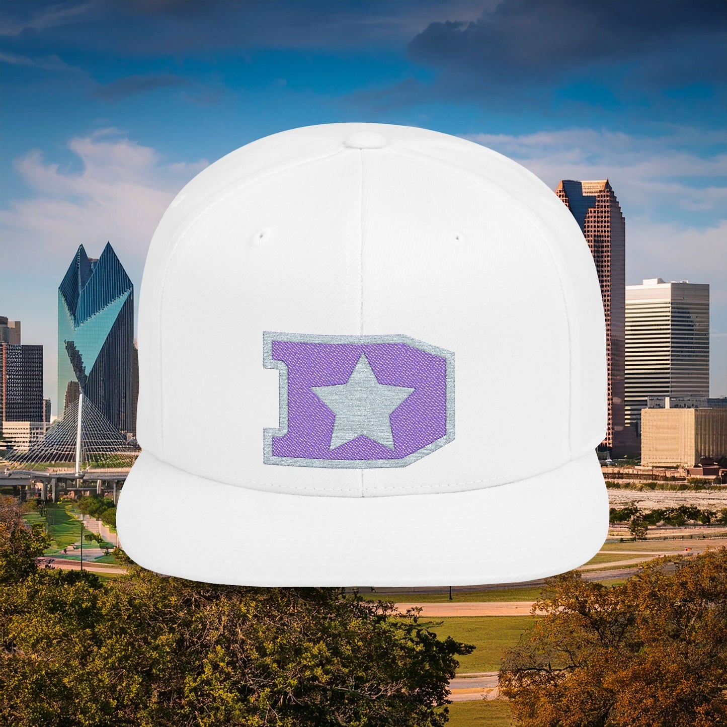 Dallas D Flat Bill Snapback with Star