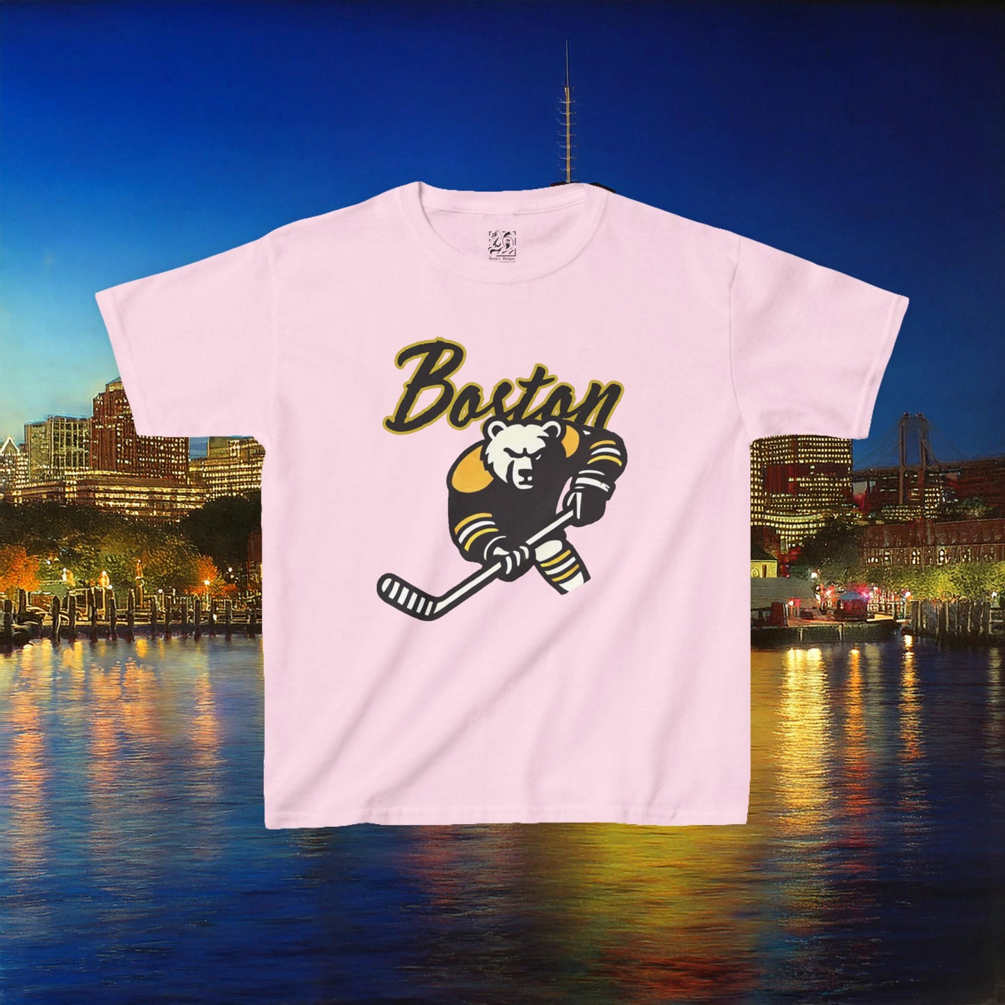 Boston Hockey Bear Kids Tee