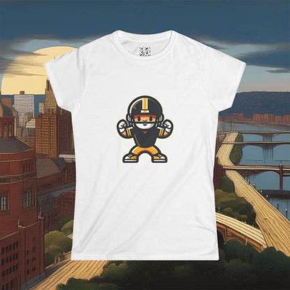 Mini Pittsburgh Football Player Women's Softstyle Tee