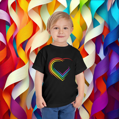 Rainbow Heart Toddler Tee