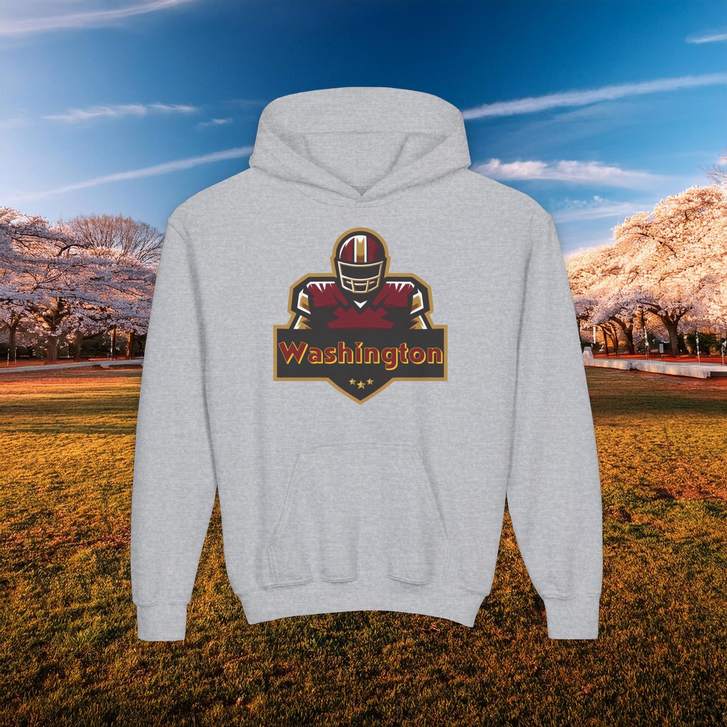 Washington Football Player Logo Youth Hoodie