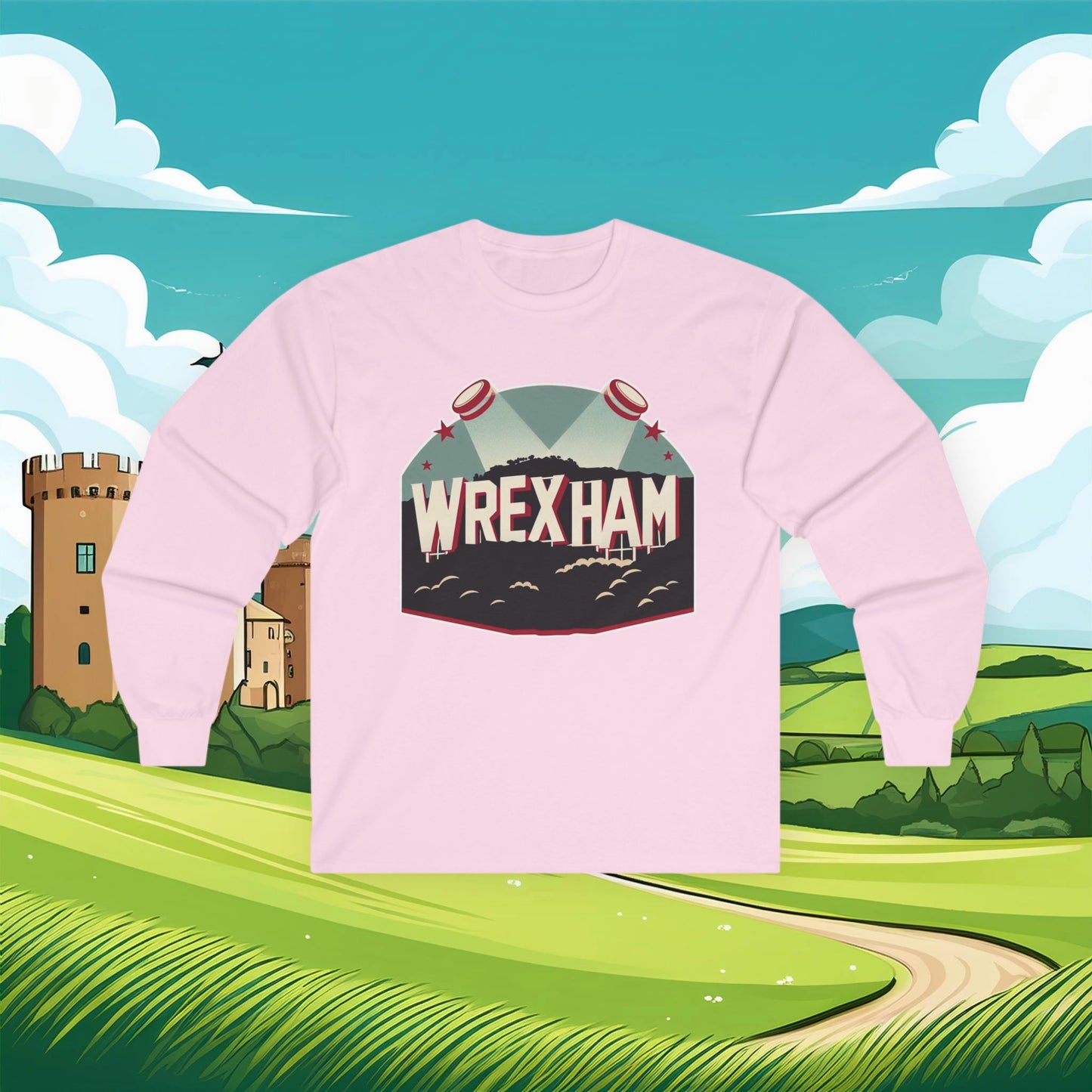 Wrexham Hollywood Sign Long Sleeve Tee