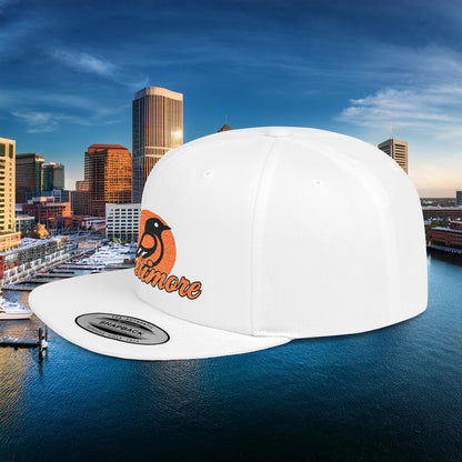 Orange Baltimore Flat Bill Snapback