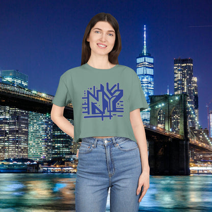 NY Subway Grafitti Women's Crop Tee
