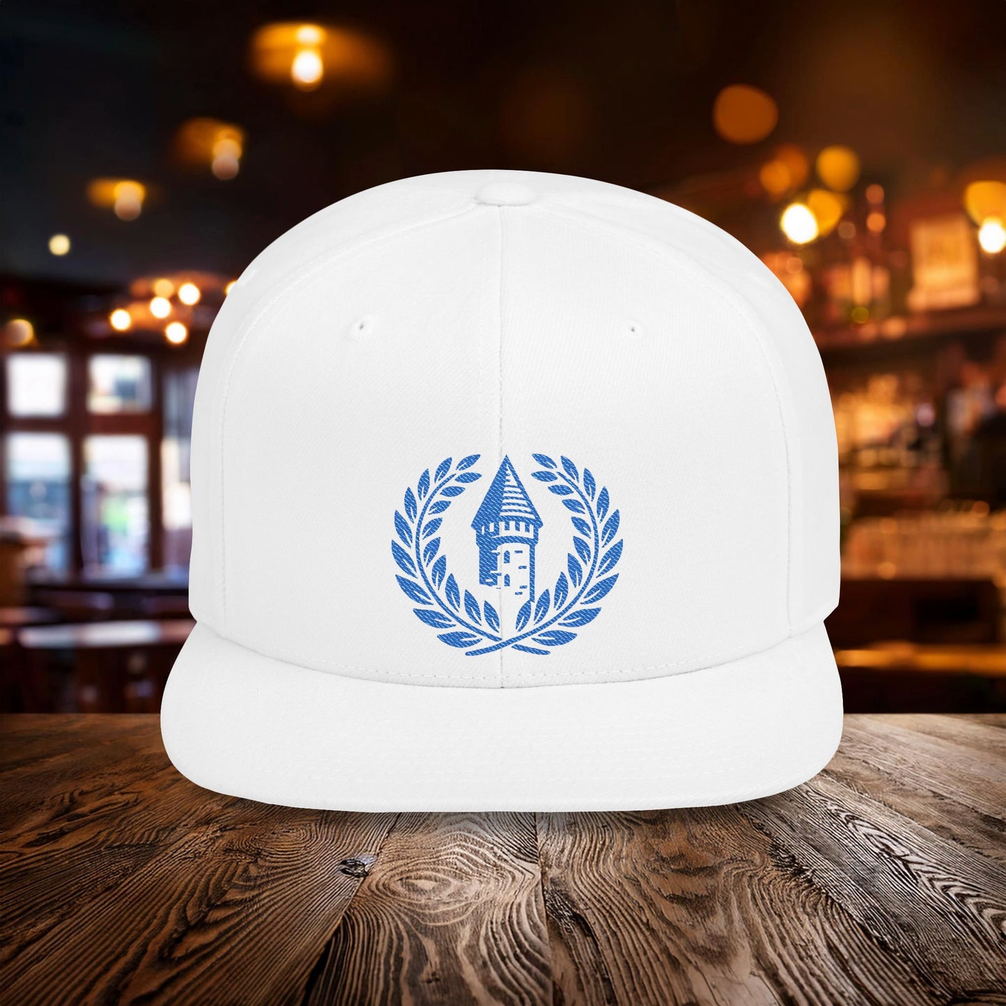 Blue Everton Logo Flat Bill Snapback