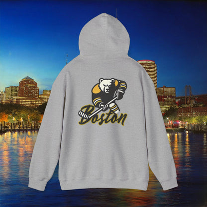 Boston Hockey Bear Hoodie