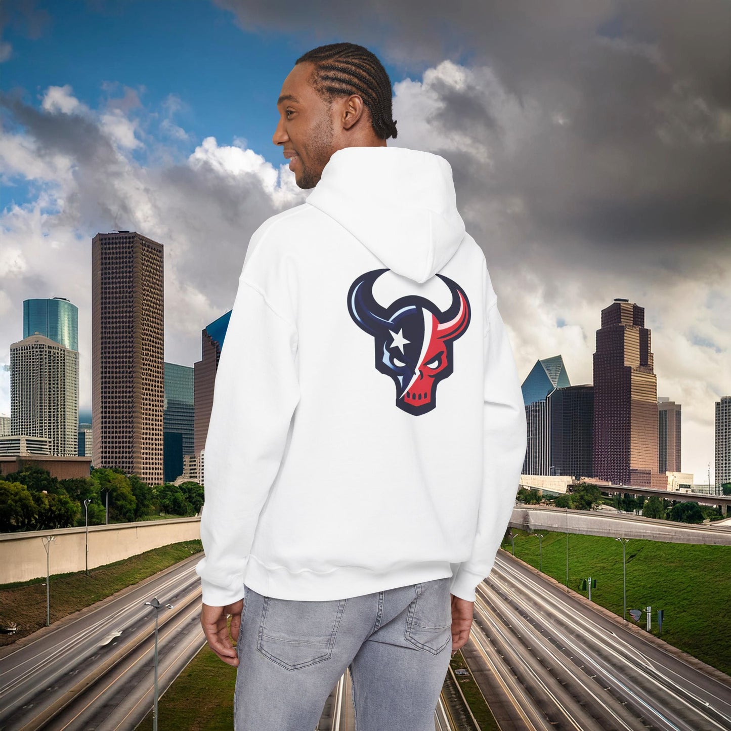 Houston Skull Hoodie
